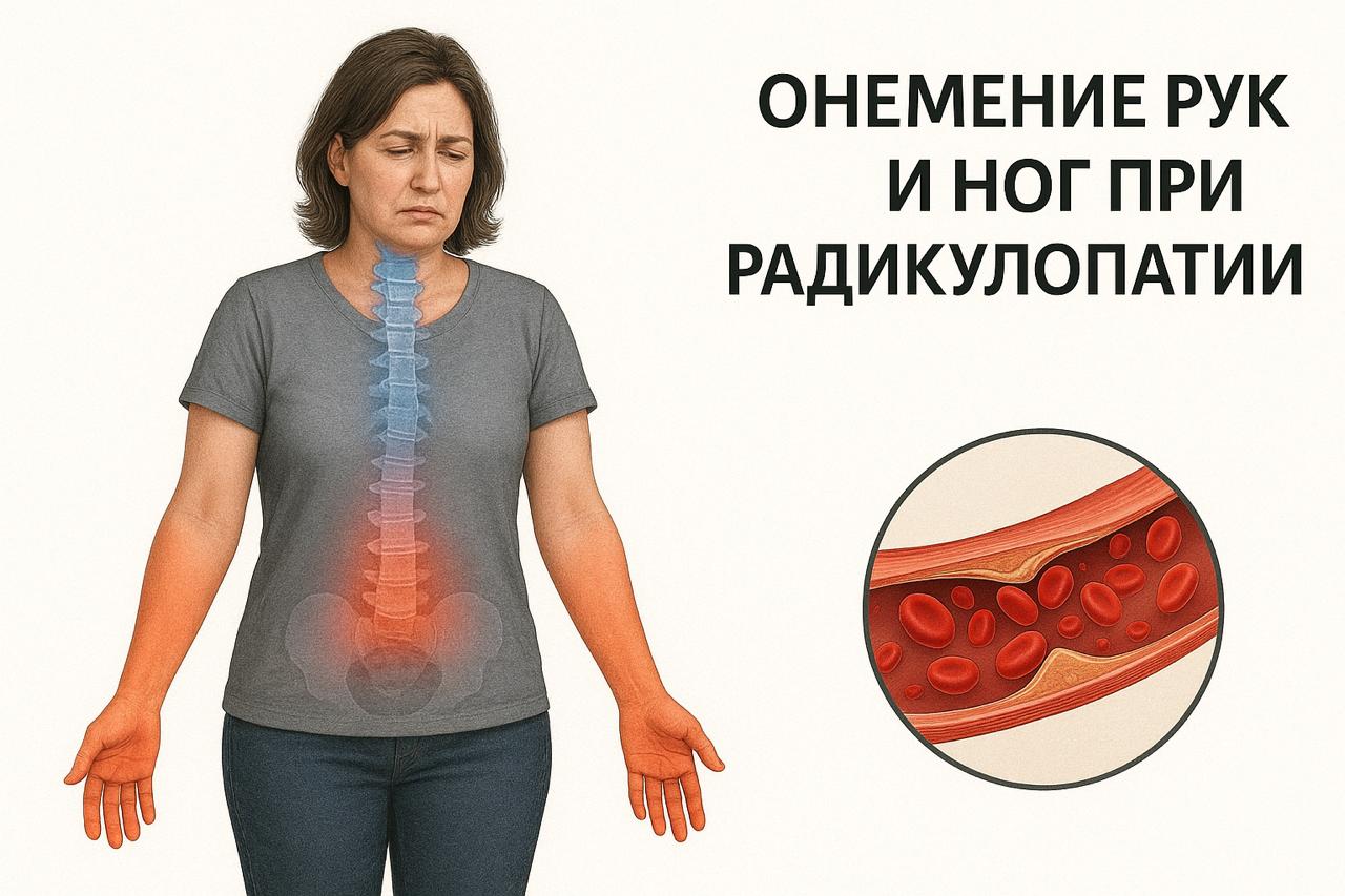 онемение рук и ног при радикулопатии - проявление дорсопатии
